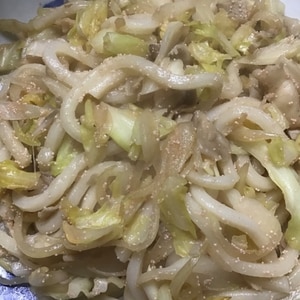 たらこと舞茸の焼きうどん